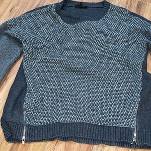 Banana Republic | Grey tweed sweater zipper sides‎